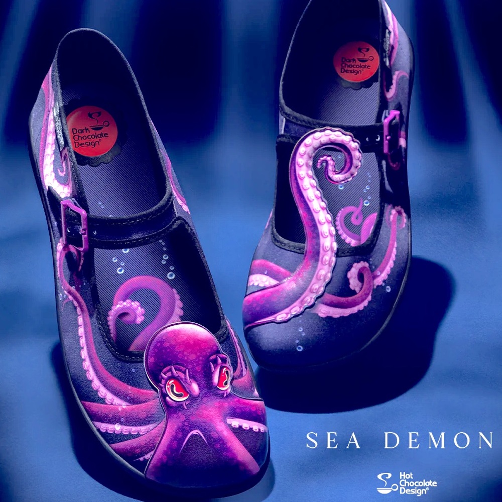 Hot Chocolate Design |Chocolaticas® Sea Demon | Mary Jane Flat | US 7